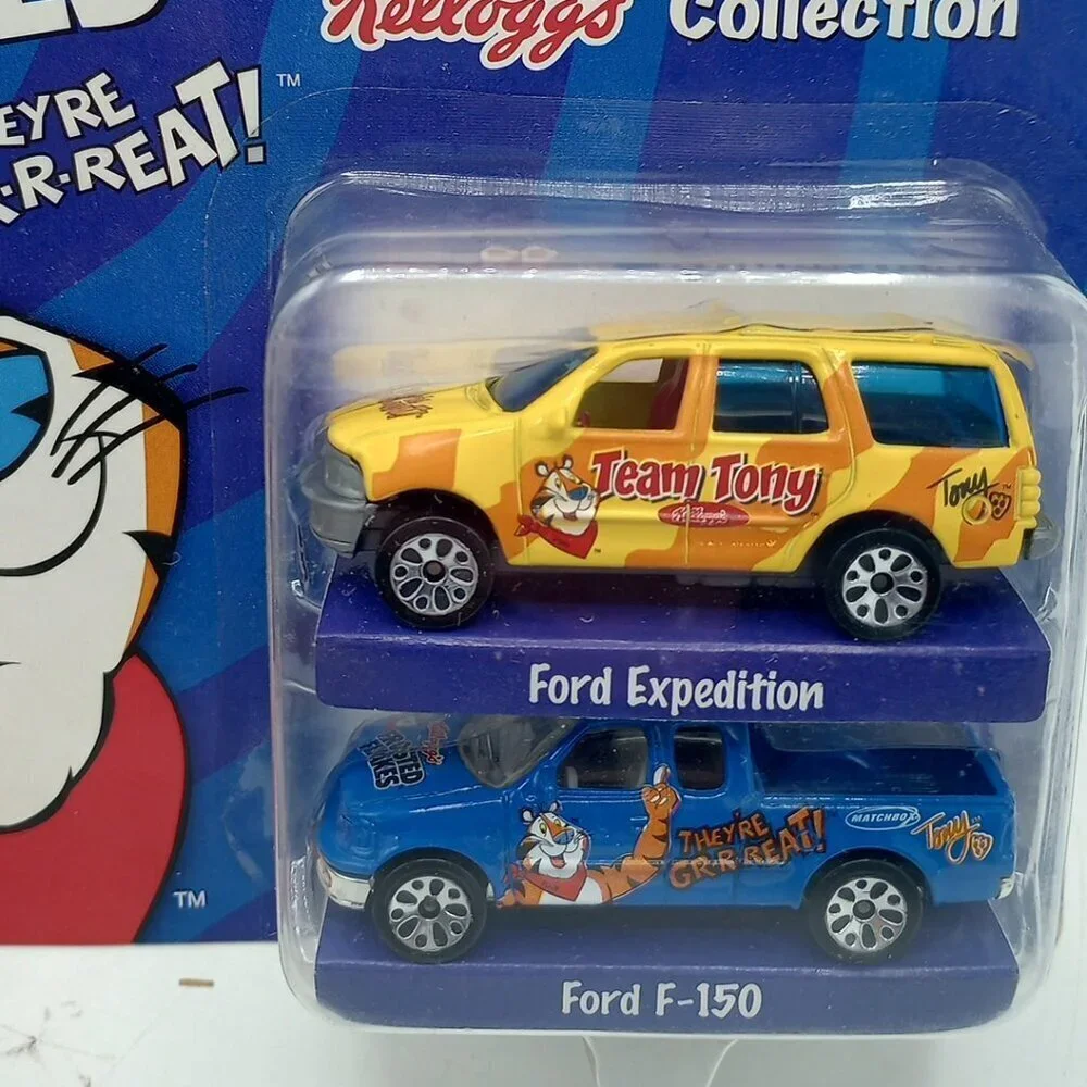 Mattel Matchbox Kellogg's 2 Car Set 2 Pks 2001 VTG Fruit Loops Frosted Flakes